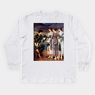 The Arming of Perseus - Edward Coley Burne-Jones Kids Long Sleeve T-Shirt